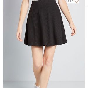 Black Knit Mini Skirt